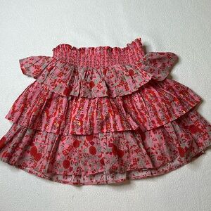 Roller Rabbit Pink Floral Siggy Mini Skirt